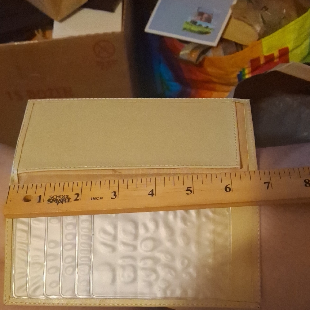 Cream Card Holder Wallet Business Credit Photo